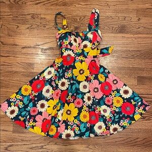 Colorful Floral Girls Dress